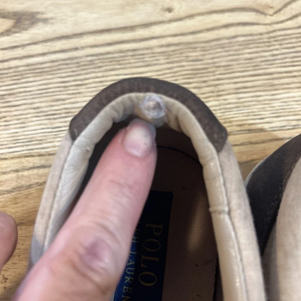 Polo Ralph‎ Lauren Shoes Mens 10D Tan Vaughn Canvas Boat Deck Shoes